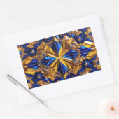 Rechteckaufkleber mit schwedischen Farben Rechteckiger Aufkleber (Umschlag)