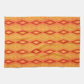 Rechtecke 2 Diamanten Muster warme Farben Geschirrtuch (Horizontal)