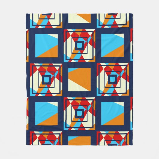 Rechtecke aus bunten Stücken. Trendnahtlose Pappe Fleecedecke (Vorderseite)