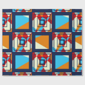 Rechtecke aus bunten Stücken. Trendnahtlose Pappe Geschenkpapier (Flach)