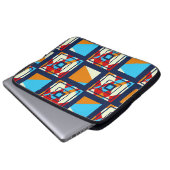 Rechtecke aus bunten Stücken. Trendnahtlose Pappe Laptopschutzhülle (Vorne Knopf)