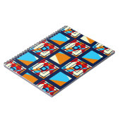 Rechtecke aus bunten Stücken. Trendnahtlose Pappe Notizblock (Linke Seite)