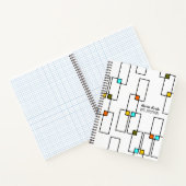 Rechtecke aus der Mitte Notizblock (Innenseite)