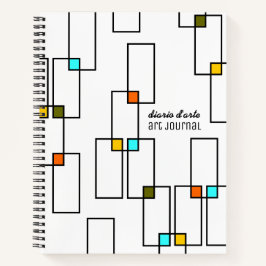 Rechtecke aus der Mitte Notizblock