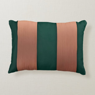 Rechtecke Copper Green AI Art Dekokissen