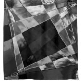 Rechtecke, eingearbeitet oder gestreckt, schwarz, duschvorhang (Vorderseite)