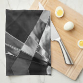 Rechtecke, eingearbeitet oder gestreckt, schwarz, geschirrtuch (Viertel Falte)