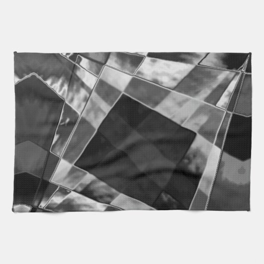 Rechtecke, eingearbeitet oder gestreckt, schwarz, geschirrtuch (Horizontal)