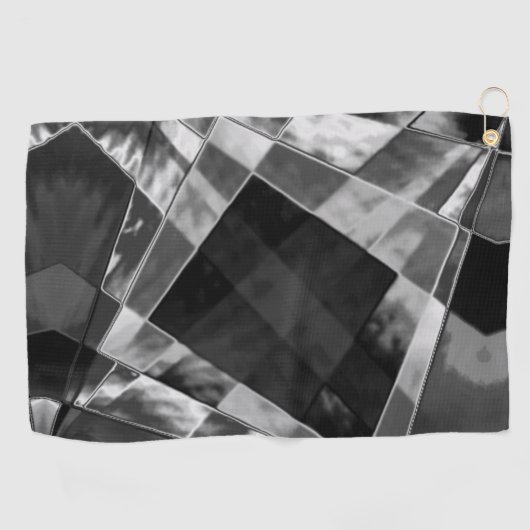 Rechtecke, eingearbeitet oder gestreckt, schwarz, golfhandtuch (Horizontal)