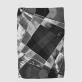 Rechtecke, eingearbeitet oder gestreckt, schwarz, golfhandtuch (Vorderseite)