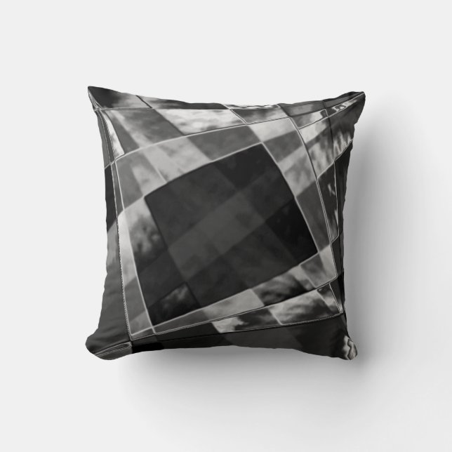 Rechtecke, eingearbeitet oder gestreckt, schwarz,  kissen (Vorderseite)