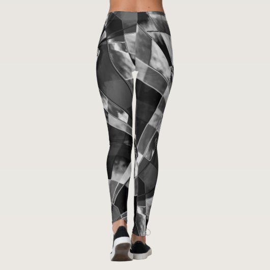 Rechtecke, eingearbeitet oder gestreckt, schwarz, leggings (Rückseite)