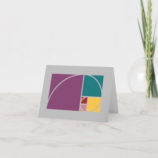 Rechtecke für das Fibonacci-Spiral und das goldene Karte (Vorderseite)