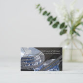 Rechtecke für Wolkenkratzer mit sauberer Glasfassa Visitenkarte (Stehend Vorderseite)