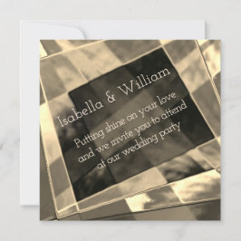 Rechtecke, geneigt und unregelmäßig, beige und gol einladung