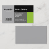 Rechtecke - grün visitenkarte (Vorne/Hinten)