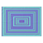Rechtecke Grüne Türkisfarbene Lila blaue Kunst Tischdecke (Vorderseite (Horizontal))