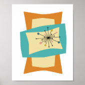 Rechtecke im Mittelalter drücken Modernes Retro-Po Poster (Vorne)