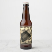 Rechtecke in beige- oder holzfarbenen Tönen Bierflaschenetikett (Vorderseite)