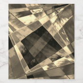 Rechtecke in Beige- oder Holztönen Weinetikett (Einzelnes Label)