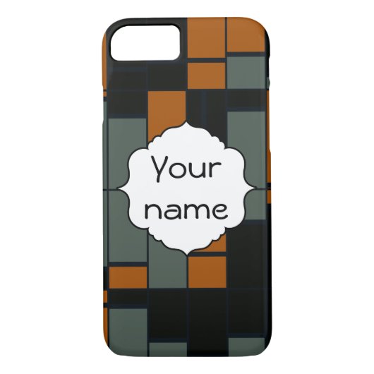 Rechtecke in grün orange Case-Mate iPhone hülle (Rückseite)