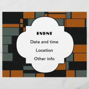 Rechtecke in grün orange flyer