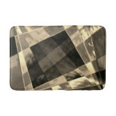 Rechtecke in Holz oder Beige geneigt? Badematte (Vorderseite)