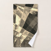 Rechtecke in Holz oder Beige geneigt? Badhandtuch Set (Handtuch)