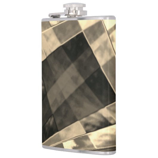 Rechtecke in Holz oder Beige geneigt? Flachmann (Links)