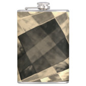 Rechtecke in Holz oder Beige geneigt? Flachmann (Vorderseite)