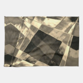 Rechtecke in Holz oder Beige geneigt? Geschirrtuch (Horizontal)