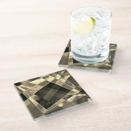 Rechtecke in Holz oder Beige geneigt? Glasuntersetzer