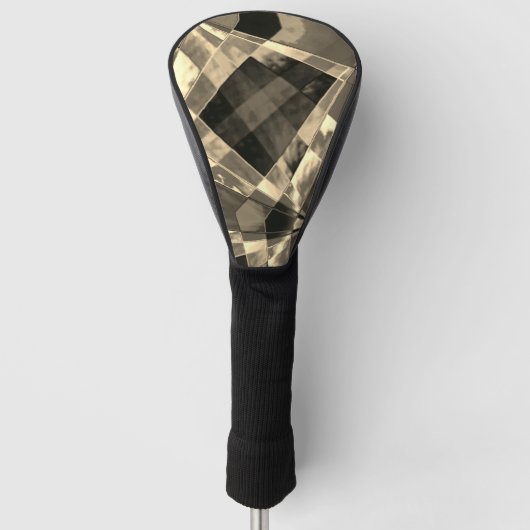 Rechtecke in Holz oder Beige geneigt? Golf Headcover (Vorderseite)