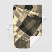 Rechtecke in Holz oder Beige geneigt? Golfhandtuch (Insitu)