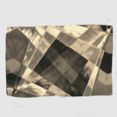 Rechtecke in Holz oder Beige geneigt? Golfhandtuch (Horizontal)