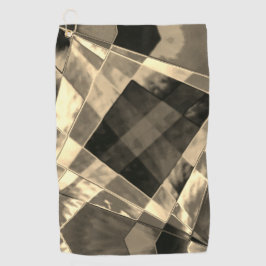 Rechtecke in Holz oder Beige geneigt? Golfhandtuch