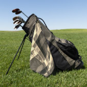 Rechtecke in Holz oder Beige geneigt? Golfhandtuch (Gras)