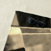 Rechtecke in Holz oder Beige geneigt? Strandtuch (Beispiel)