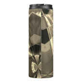 Rechtecke in Holz oder Beige geneigt? Thermosbecher (Rückseite)