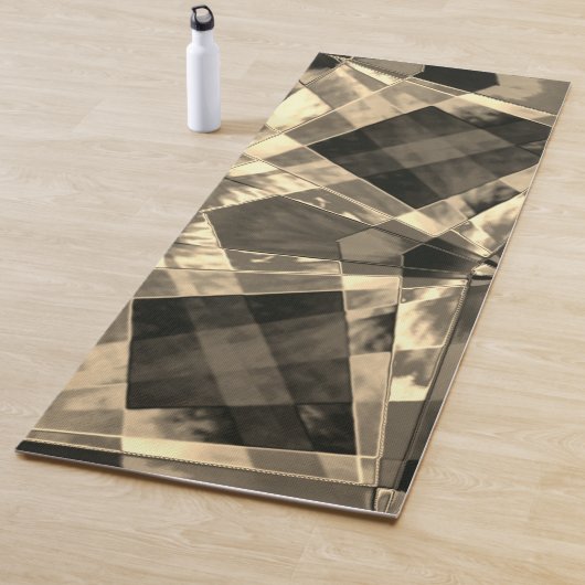 Rechtecke in Holz oder Beige geneigt? Yogamatte (Beispiel)