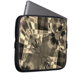 Rechtecke in Holz oder Beige Laptopschutzhülle