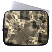 Rechtecke in Holz oder Beige Laptopschutzhülle (Vorderseite)