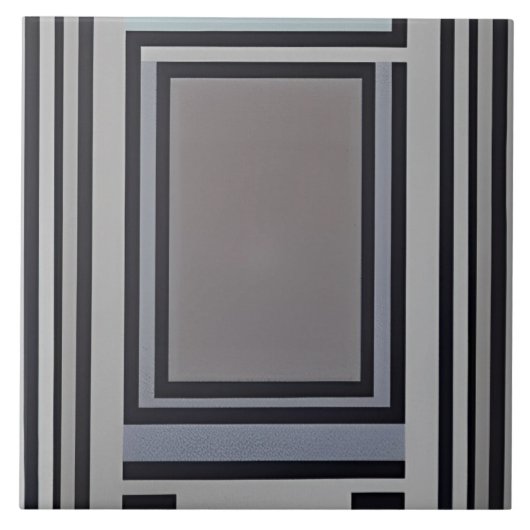 Rechtecke mit geometrischem Design Fliese (Vorderseite)