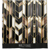 Rechtecke mit Gitterquadrat Duschvorhang (Vorderseite)