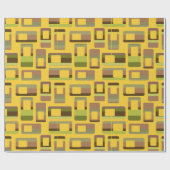 Rechtecke mit goldenem Streifen Geschenkpapier (Flach)