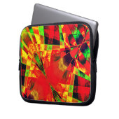 Rechtecke, mit oder ohne Streifen ...rot gelblich Laptopschutzhülle (Vorderseite Links)