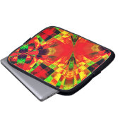 Rechtecke, mit oder ohne Streifen ...rot gelblich Laptopschutzhülle (Vorne Knopf)