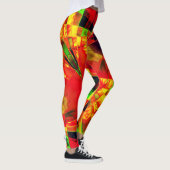 Rechtecke, mit oder ohne Streifen ...rot gelblich Leggings (Rechts)