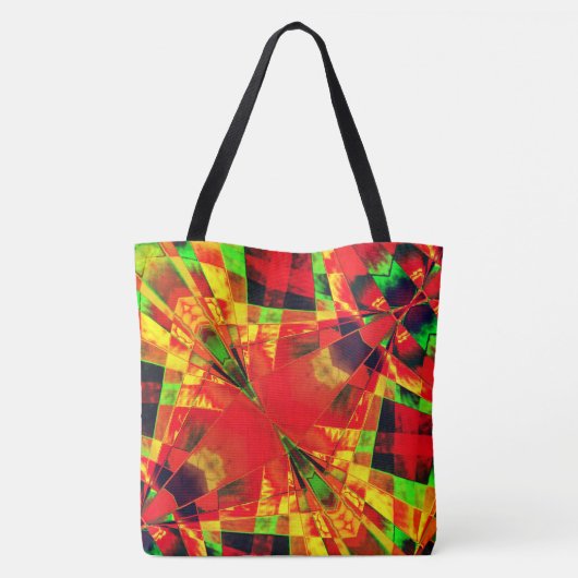 Rechtecke, mit oder ohne Streifen ...rot gelblich Tasche (Rückseite)