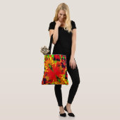 Rechtecke, mit oder ohne Streifen ...rot gelblich Tasche (Am Model)